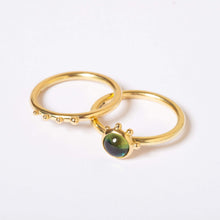 Load image into Gallery viewer, Sapphire & Fairtrade Gold Granule Rings