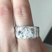Load image into Gallery viewer, Large Silver Signet Ring