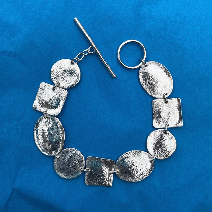 Recycled Silver Shapes Bracelet