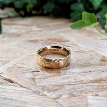 Load image into Gallery viewer, Wide Textured Fairtrade Gold Band